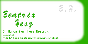 beatrix hesz business card